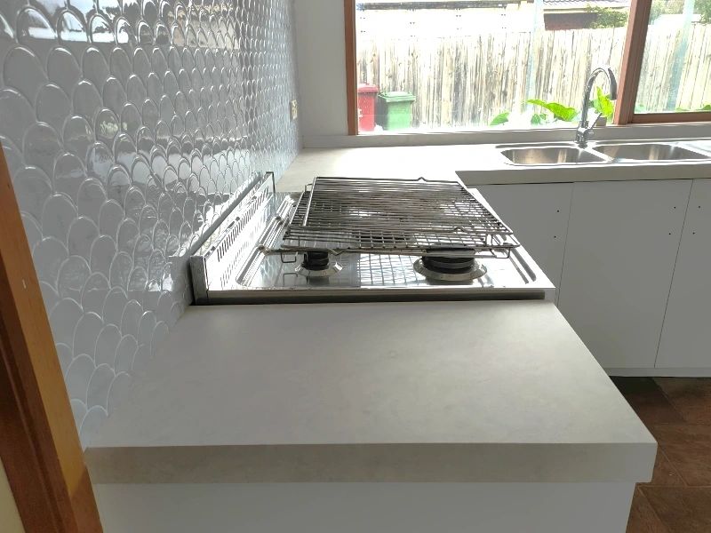 Marble look benchtop