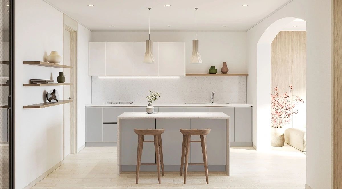 Dual colour kitchen